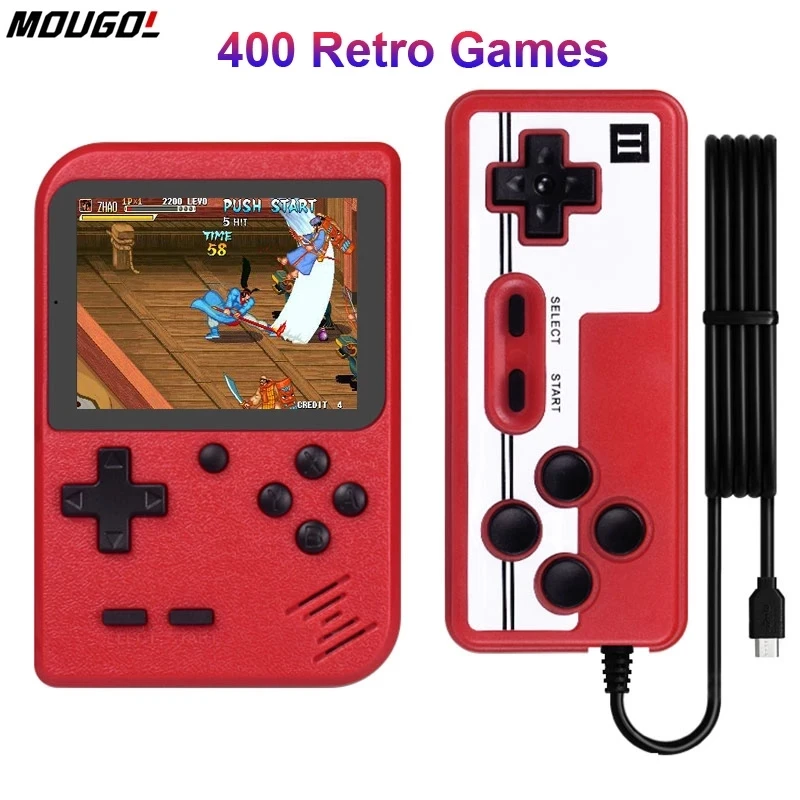 

SUP Mini Portable Game Player Retro Game Console Box Support TV Two Players with 400 Classic Games