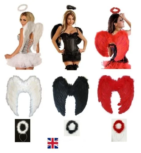 Large Angel Wings Fairy Feather Fancy Dress Costume Party Hen Halloween Cosplay