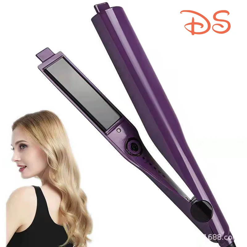 

Wholesale 2 in 1 Led Design Iron Hair Curler Wave Curle Formers Wide Version Infrared Straightener New Titanium Hair Curler, Purple