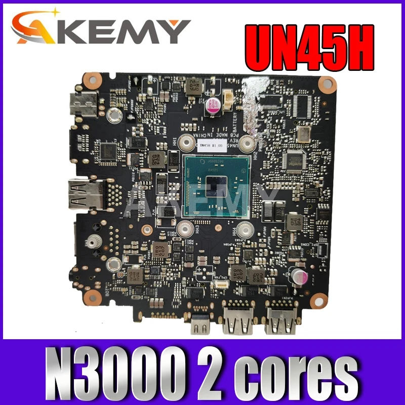 

Akmey mainboard For ASUS VivoMini UN45H UN45H-VM062M Mini HD computer motherboard N3000 2 cores 90MS00R0-R03000