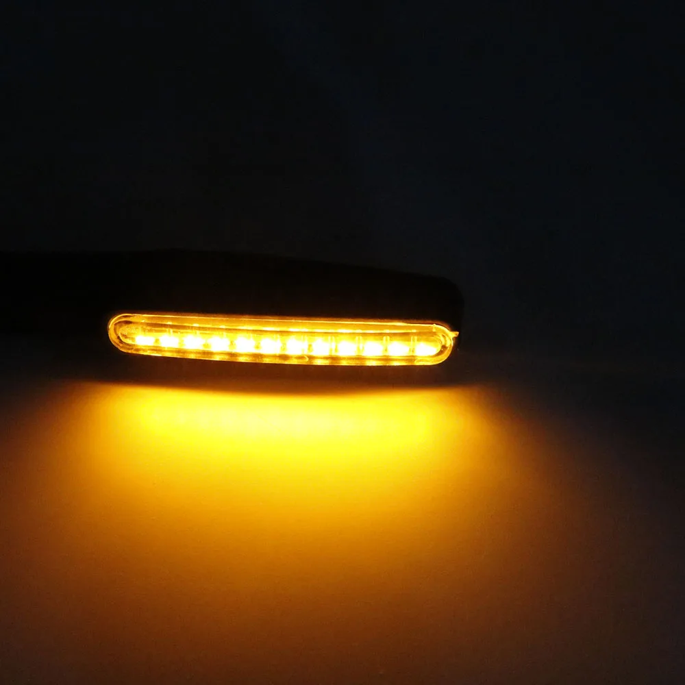Motorcycle LED Turn Signal Lamp Sequential Flowing Motorbike Turn Signals Indicators Light with Amber Lights