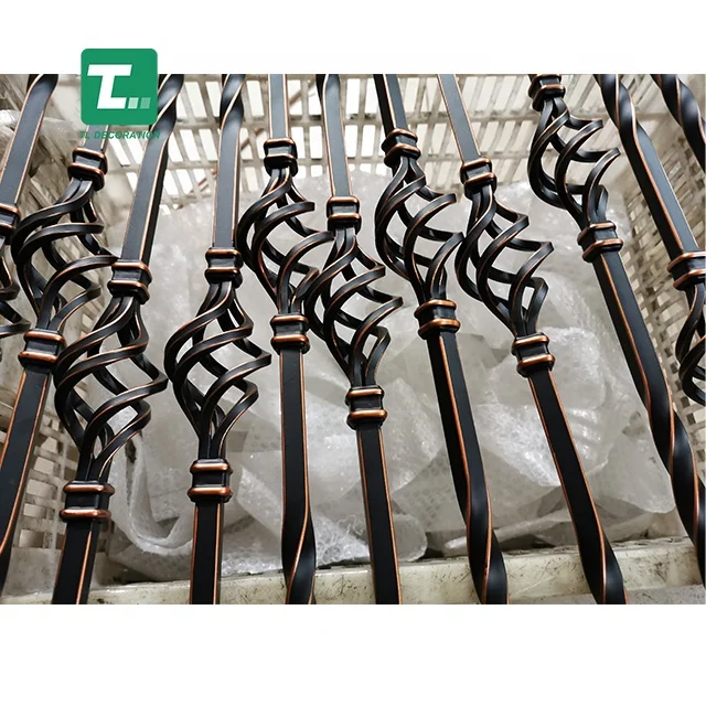
Hot sell Oil brushed color (ORC) wrought iron stair balusters 1/2