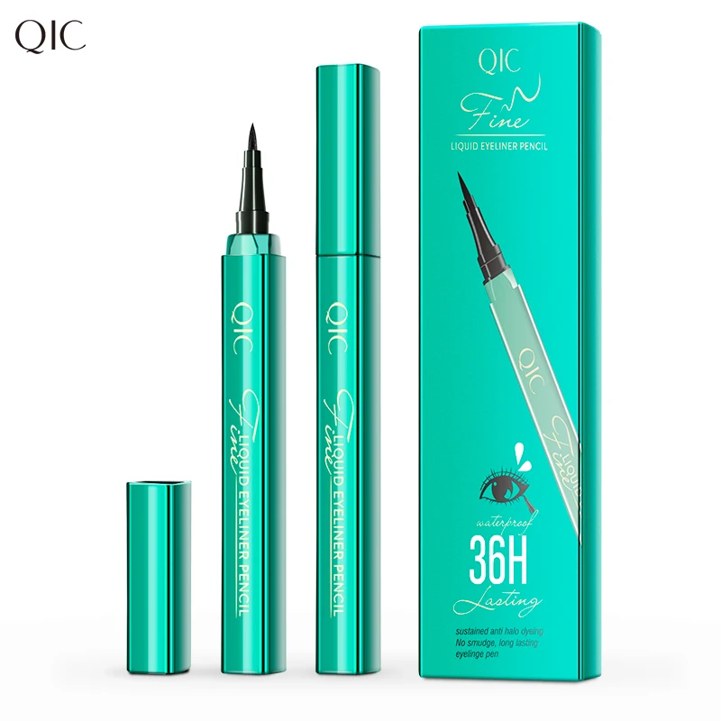 

QIC malachite green quick dry eyeliner no smudge waterproof liquid eyeliner long lasting flexible slim nib eyeliner pen