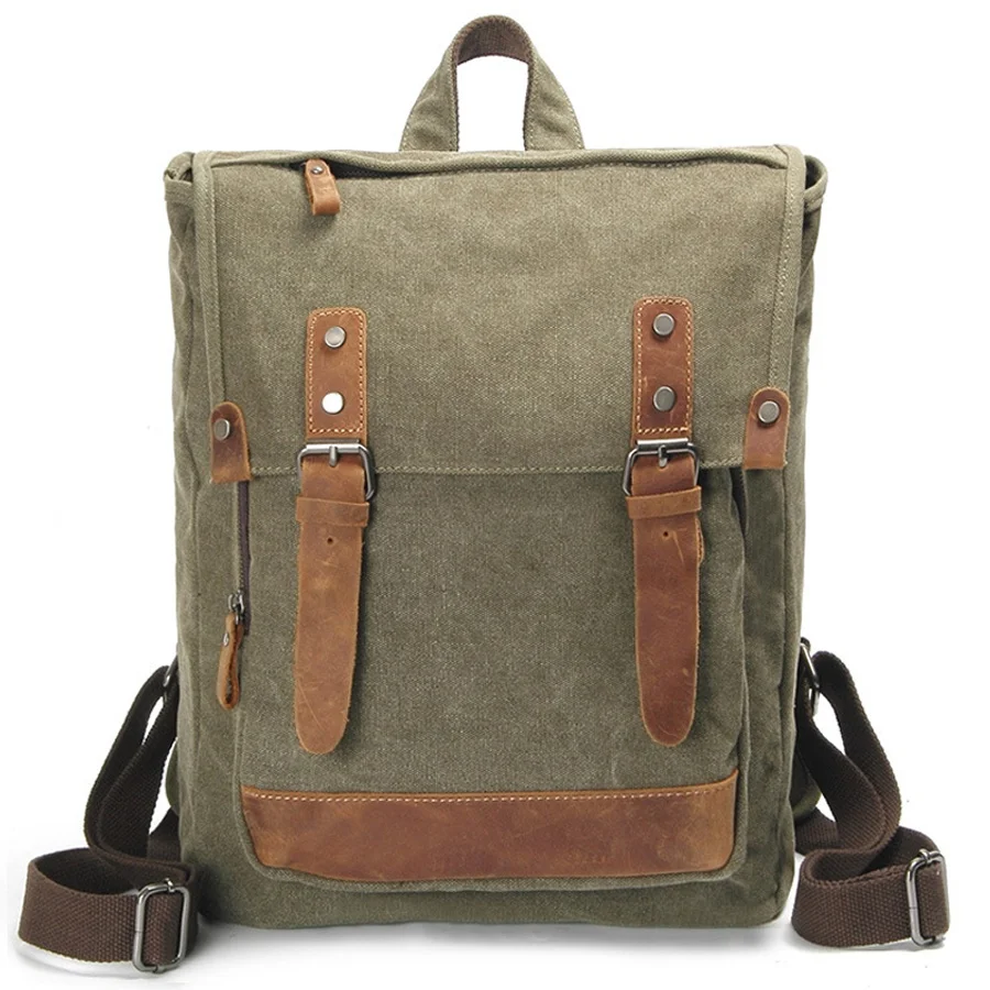 

In Stocks Men's laptop backpack computer school backpacks men's vintage canvas large capacity travel backpack school bag, Customized