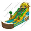2019 new design Blue Waves Inflatable Water Slide With Pool water slide decals printers
