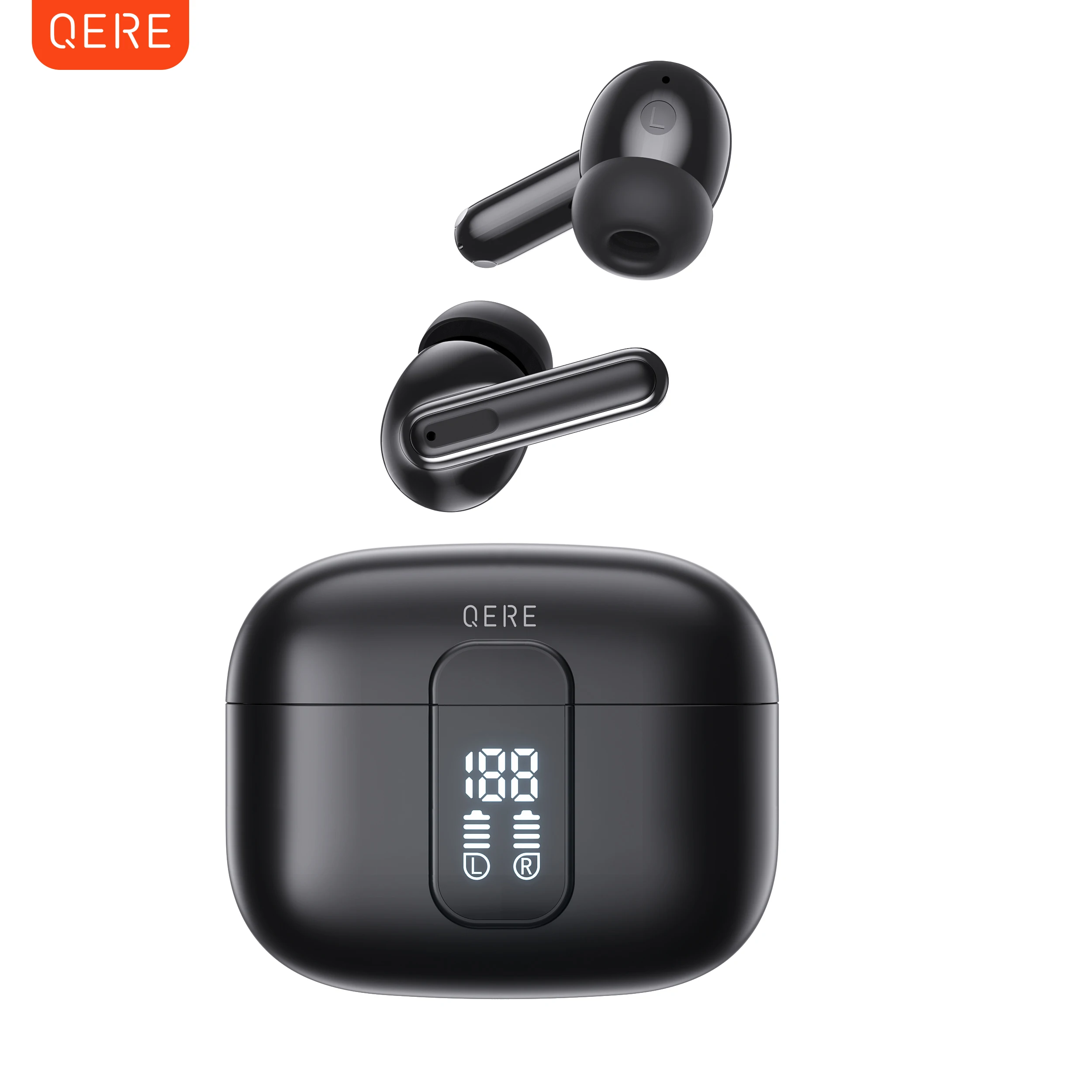 

QERE E50 Four-Microphone ENC TWS Headphone Wireless Earphone Earbud Gaming In-Ear Headphones Earphone Bluet ooth Earphone