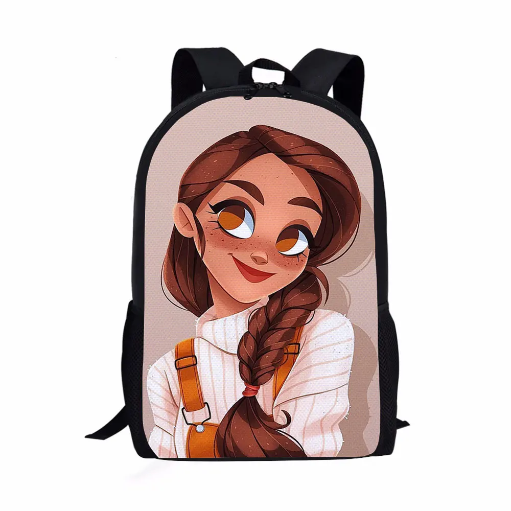 

High quality Trending cute Disne Cartoon girl DIY picture design waterproof Polyester ita kids children backpack school bag