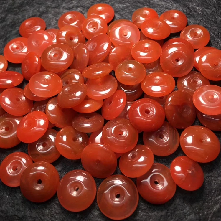 

Gemstone carnelian donut pendant Necklace agate donuts shape Charm Pendant for Men and Women, Natural color donut