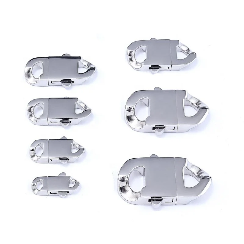 

Custom Stainless Steel Unique Gold Silver Quick Release Jewelry Metal Lock Clasp for Large Chains Making