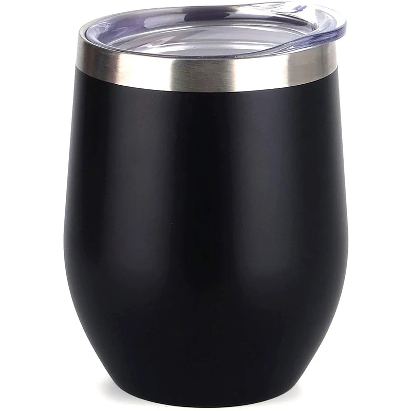 

12oz colorful small moq double wall insulated wine tumbler thermal cup with lid and straw, Customized