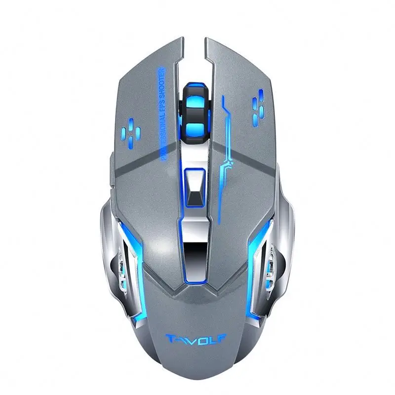 

Wholesale Wireless Gaming Mouse Inalambrico Recargable Computer Wireless Mouse, Black grey white