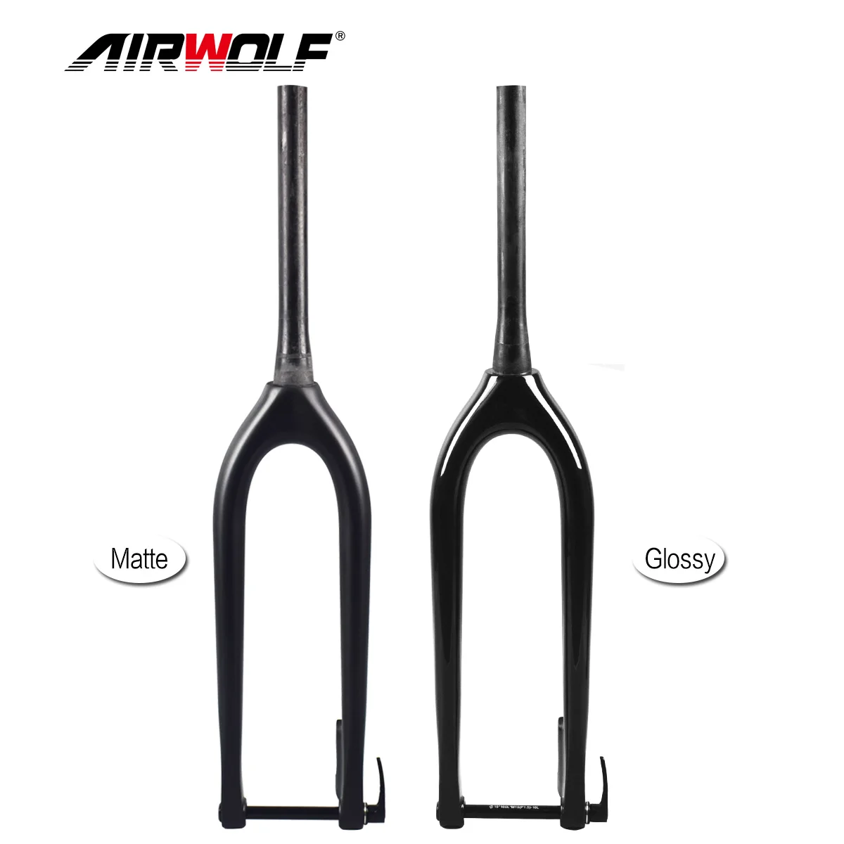 

AIRWOLF Carbon MTB Fork  Carbon Mountain Bike Rigid Fork 110*15 Thru Axle Forks