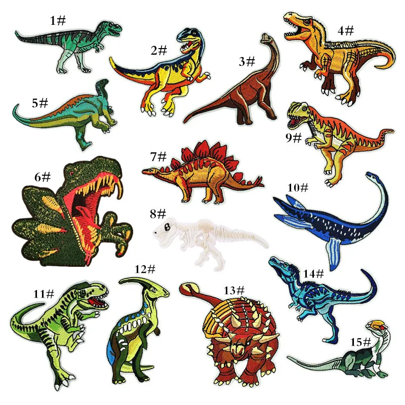 

Manufacturer's animation customized boutique T-Rex dinosaur embroidery cloth paste cartoon animal patch clothing accessories