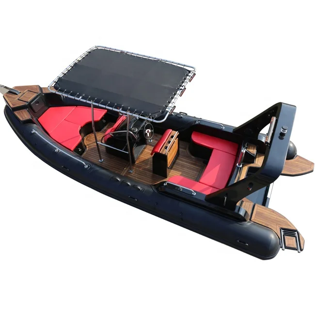 

23.3ft Luxury RIB Hypalon Inflatable Fishing Rowing Boat with 200HP Motor for Sale Italy, Optional