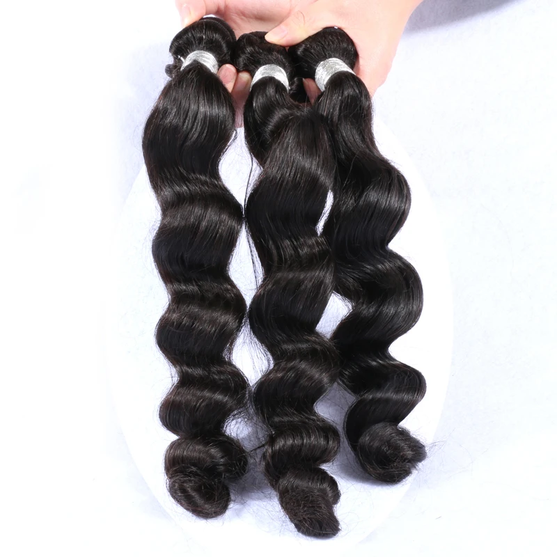 

High Quality 10A Loose Curly Indian Human Hair Bundle Natural Color For Women 10 inch to 30 inch