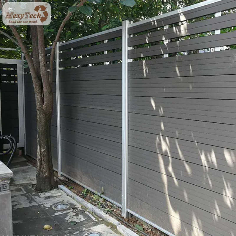 

fire-proof Wood Plastic Composite garden border fence, Teak/coffee/ dark gray