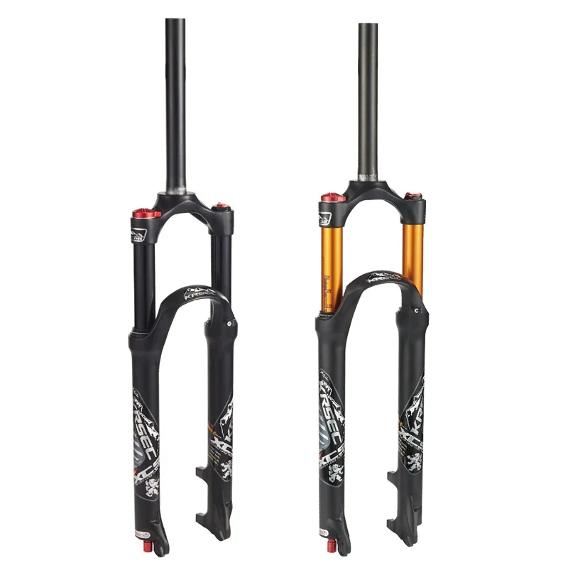 

Aluminum Alloy 26/27.5/29 Travel 120mm Air Mtb Mountain Bike Bicycle Suspension Fork Bike Accesories, Black,golden