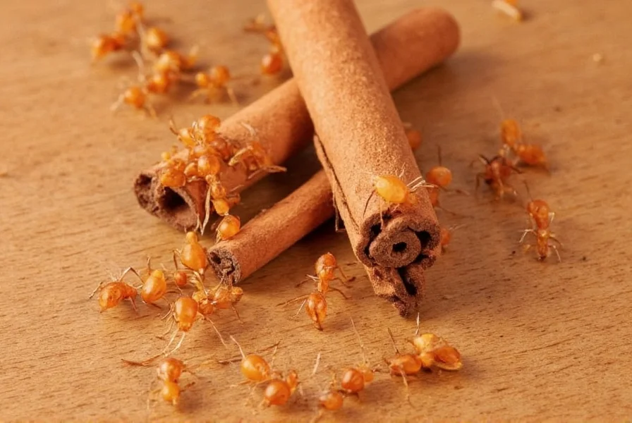 Ant colony diagram showing how cinnamon only affects surface trails not the nest
