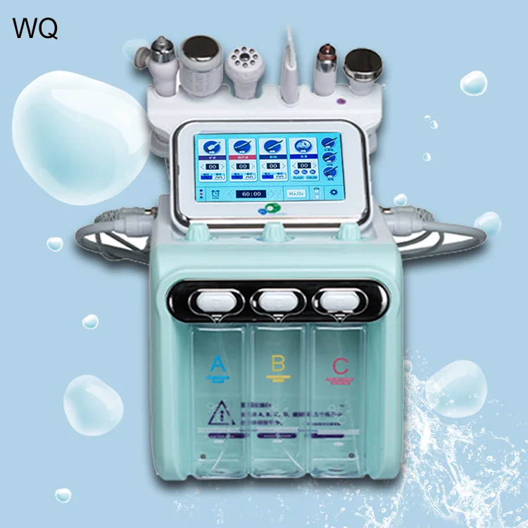 

Newest 6 in 1 Skin Scrubber Water Oxygen Small Bubble Machine hydrafacials H2O2 skin treatment Skin Rejuvenation Device