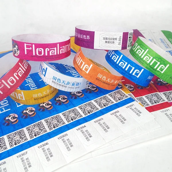 Promotional Cheap Event Printable Wrist Bands Customized Tyvek ...