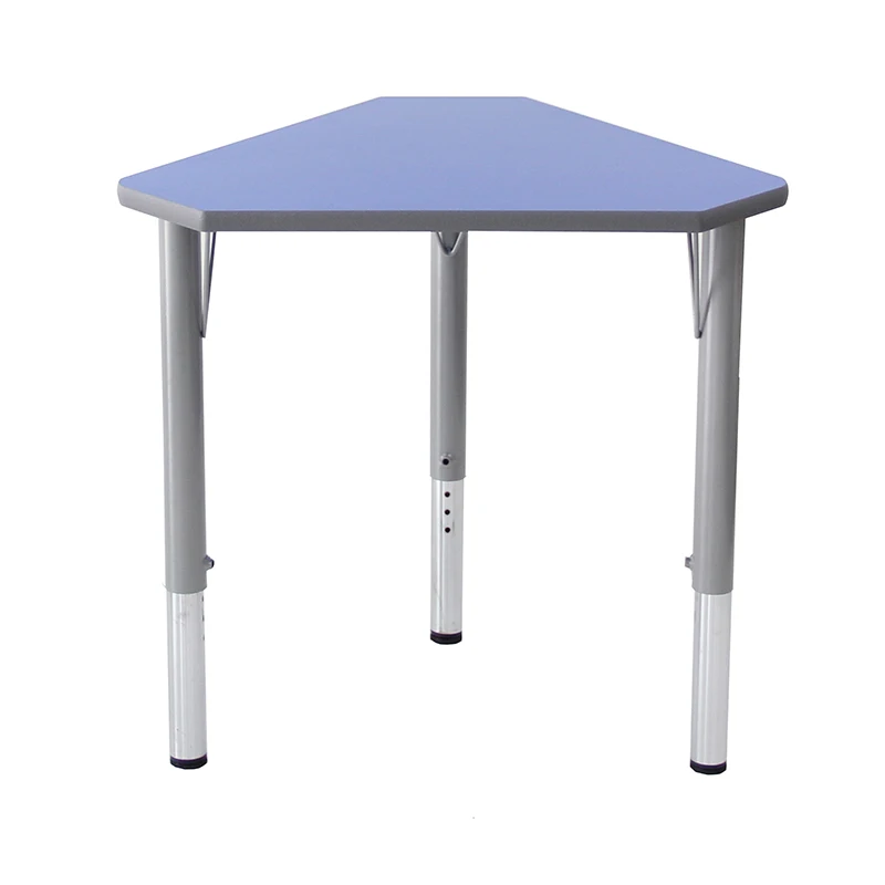 
Diamond shape HPL single student school desk and chair set 