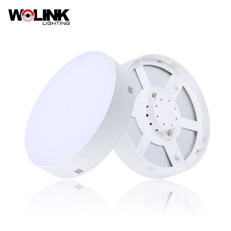 Wolink lighting frameless office surface mounted ABS round square 8w 15w 22w led panel light