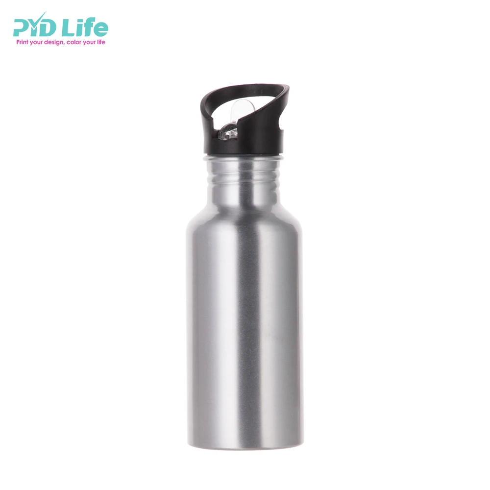 

PYD Life Wholesale New Product 600ML Sublimation Aluminum Sports Water Bottle with Straw Top