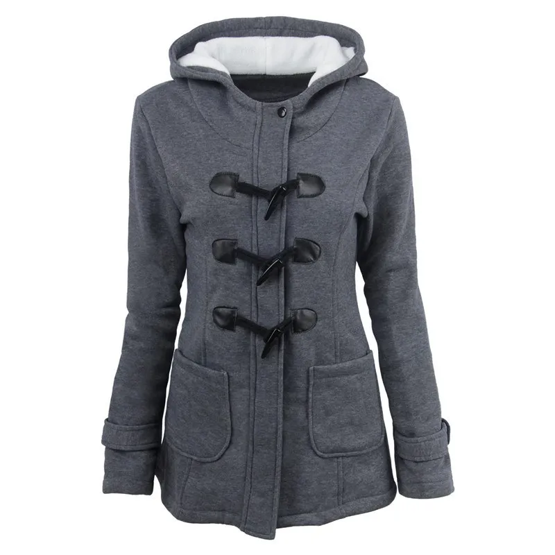 

Women Trench Coat Jacket Winter Warm Long Overcoat hoodies women