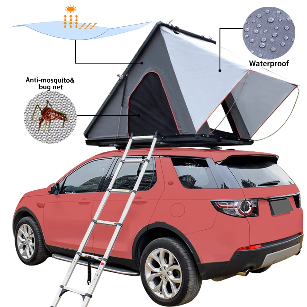 

WILDSROF 217*130*108 CM for camping Aluminum Hard Shell Diagonal Car Roof Top suv tent