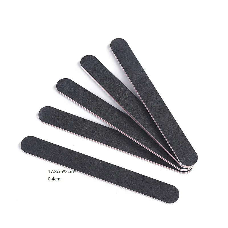 

fast shipping double side printed logo professional solid black disposable nail file