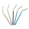 two color silicon straw