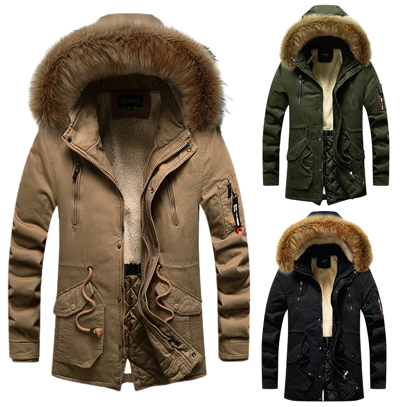 

2021 Overcoat Men Jackets Snow Coat Jacket Winter Parkas Homme Cotton Canvas Jacket Outerwear Jaqueta Thicken Coat Parka Outwear