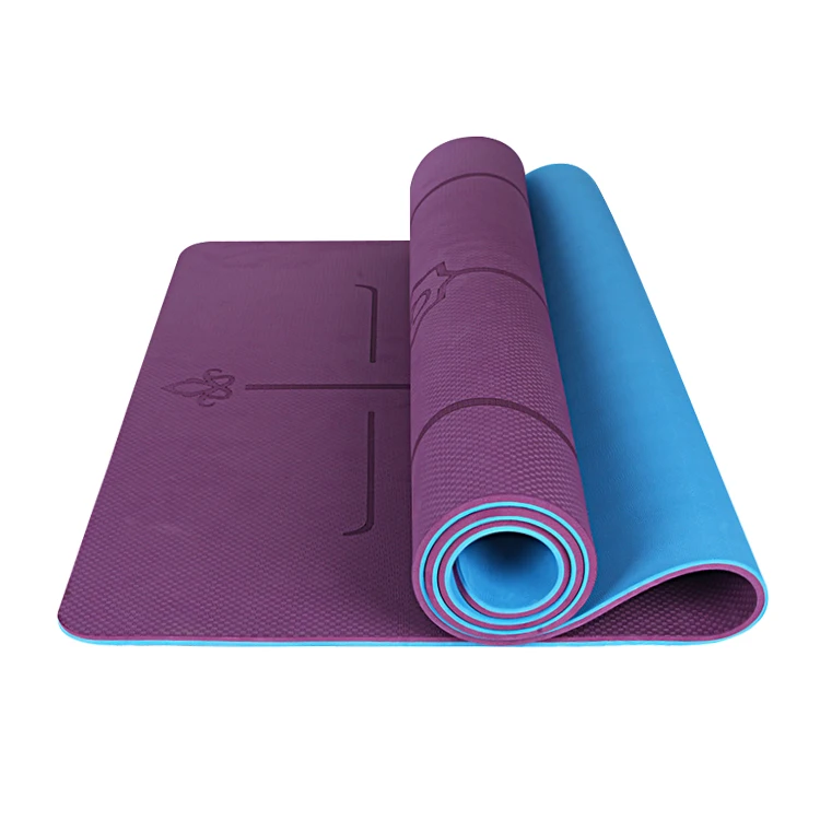 

Xiamen branded customized extra long thick large 10 mm non slip eco premium quality TPE body line lifeform yoga mat