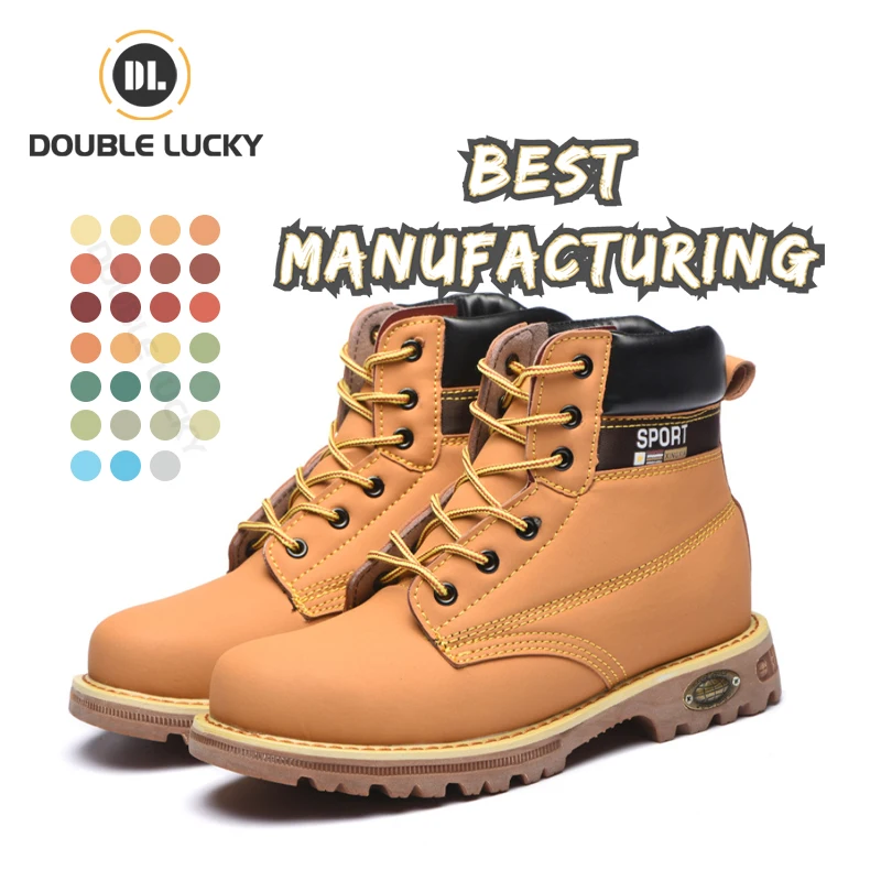 

DOUBLE LUCKY Zapato De Seguridad Industrial Shoes Sport Safety Shoes Light High Gang Men No Slip Hiking Shoes, Customized color