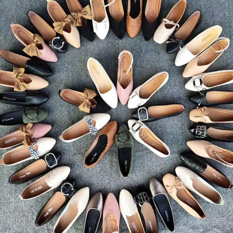

2022 wholesale High quality and lower price shoes African comfortable casual in China ballerina flat shoes women, Multiple colour