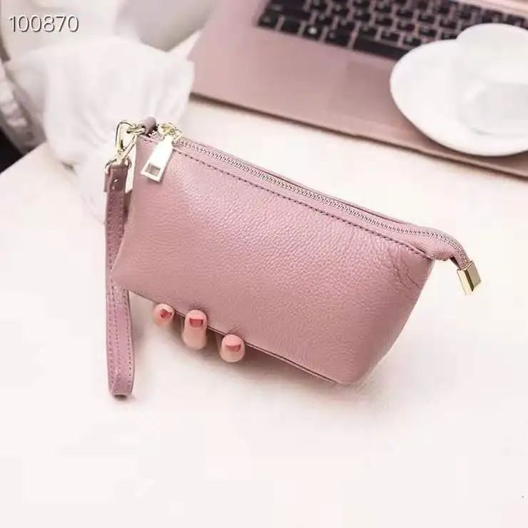 

2021 Top Layer Genuine Cow Leather large capacity fashion Lady Purse Women Wallet Purse, Various colors