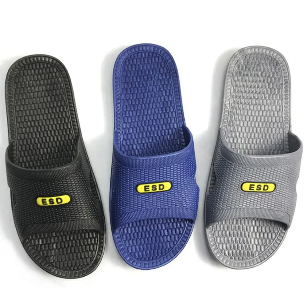 

SPU PVC Anti Static ESD Slipper For Eletronic Factory Cleanroom, White, blue, yellow