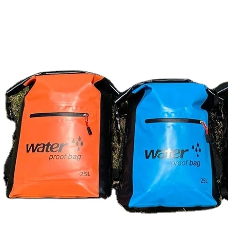 

Custom Print Logo OEM Float Drifting Camping Accessories 25L 500D PVC Outdoor Hiking Boating Kayak Waterproof Backpack Dry Bag