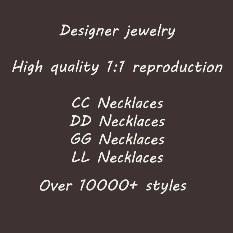 

Fashion Famous Brands Jewelry Luxury inspired designer necklaces New Style CC Necklace, Gold sliver