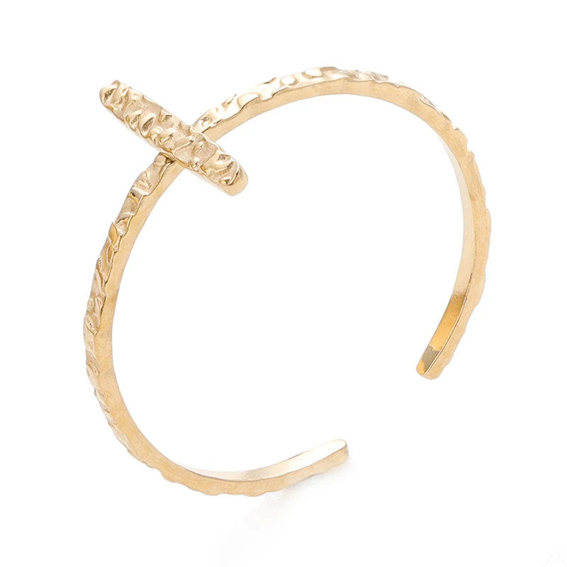 

JR0098 Factory rings ladies 316l stainless steel 14K word rings jewelry Free Sample