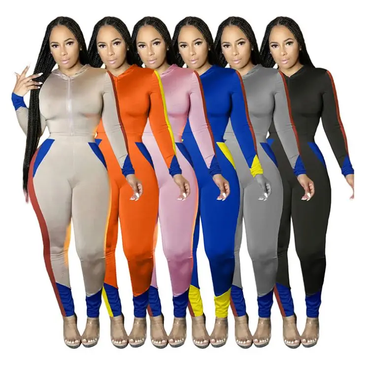 

MD-2022 new112386 2022 new2022 new New Style Fashion For Women Clothing Winter Two Piece Sweat Set Color Stitching Jogger Set Women