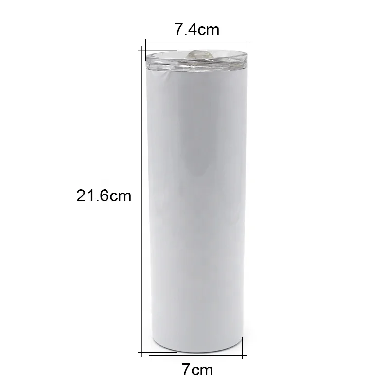 

20oz Sublimation Printable Stainless Steel Tumbler with Straw