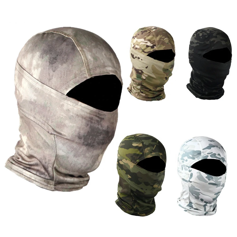 

YAKEDA Custom Logo Outdoor Cycling Camouflage Gear Ski Mask Hood Quick Dry Full Face Mask Tactical Balaclava