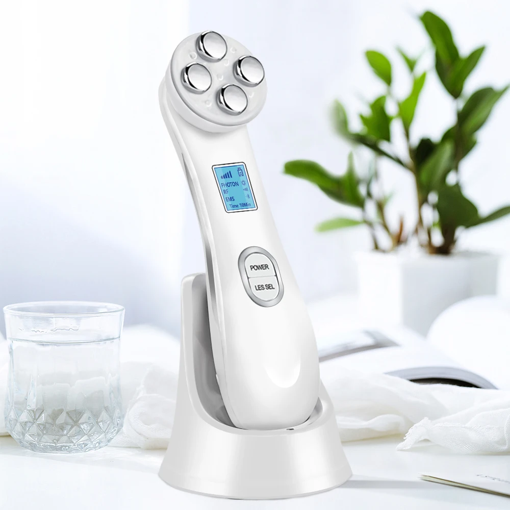 

Radio Frequency Facial Beauty Device, Photon Rf EMS Facial Skincare Equipment Lifting Face Tightening Massager