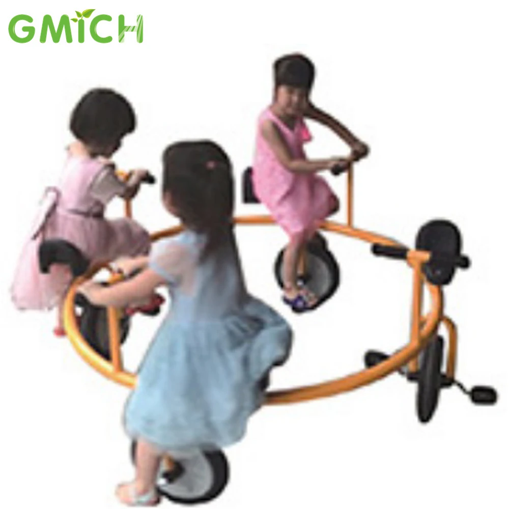 

Four person children play items rotating toy merry go round, Customerized