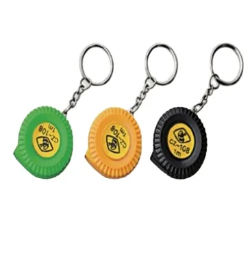 

promotion gift Mini Keychain Key Ring Easy Retractable Tape Measure Pull Ruler, Any customized pantone color is ok