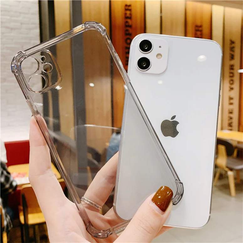 

Custom Skin-friendly clear transparent shockproof cell phone cases for iphone 11 12 pro max bulk silicone mobile i phone case