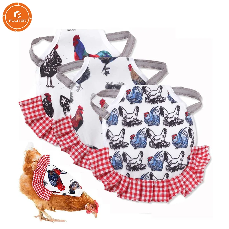 

Washable Chicken Saddle Hen Apron Feather Fixer Easy Elastic-Strap Wing Back Protector for Poultry Back Wing Protectio, Multi color