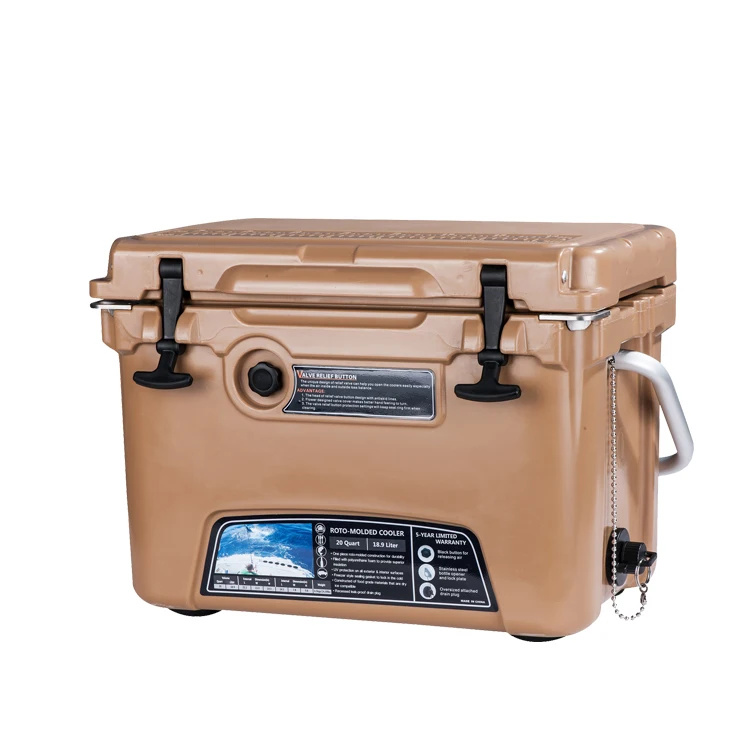 

20 Quart plastic foam commercial rotomold insulated outdoor picnic cooler box with handle custom logo