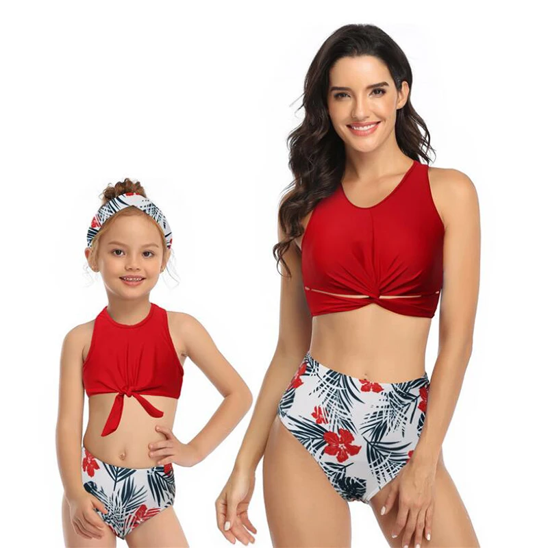 

Custom Factory Direct Sale Bikini 2 Piece Parent Child Family Summer Women's Swimsuits For Kids, Picture